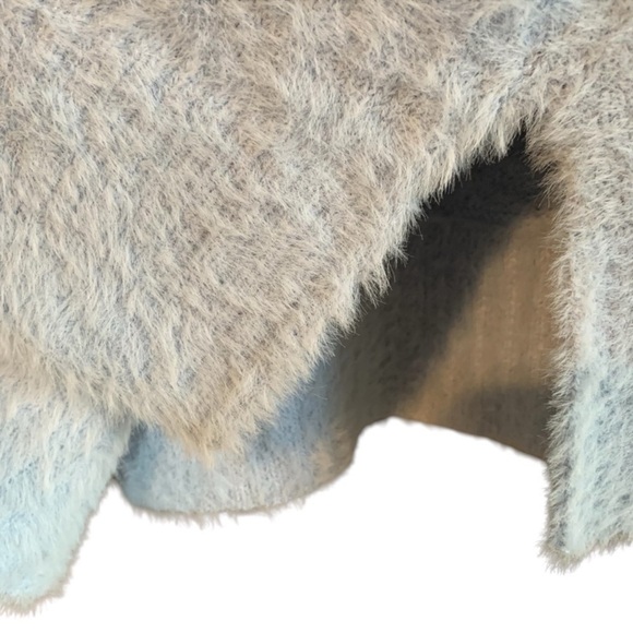 Boston Proper Tunic Sweater powder blue v neck fuzzy cozy excellent Size S - Picture 4 of 8